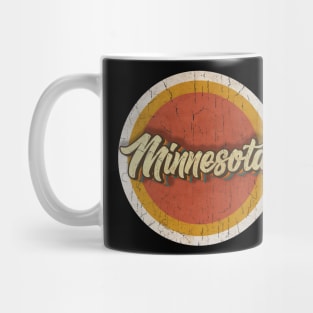 circle vintage Minnesota Mug